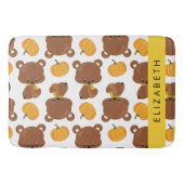 Patroon van Beren, schattige Beren, pompoen, Jouw Badmat (Voorkant)