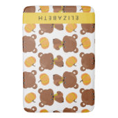 Patroon van Beren, schattige Beren, pompoen, Jouw Badmat (Voorkant Verticaal)