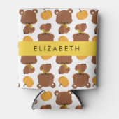 Patroon van Beren, schattige Beren, pompoen, Jouw Blikjeskoeler (Voorkant)