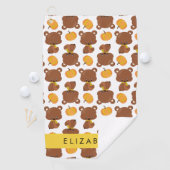 Patroon van Beren, schattige Beren, pompoen, Jouw Golfhanddoek (Insitu)