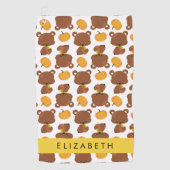 Patroon van Beren, schattige Beren, pompoen, Jouw Golfhanddoek (Voorkant)