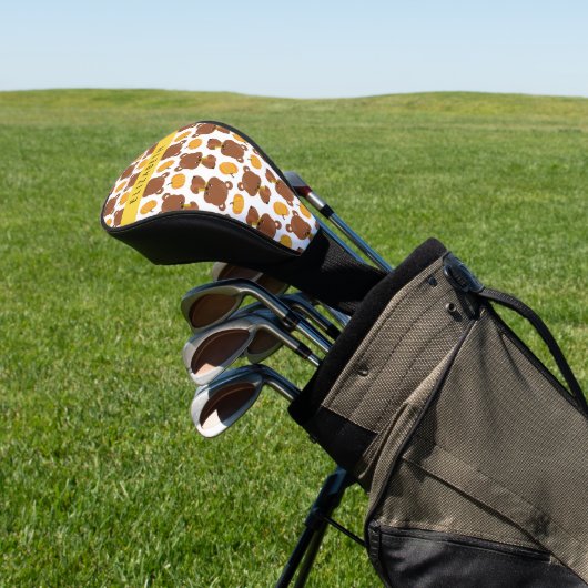 Patroon van Beren, schattige Beren, pompoen, Jouw  Golfheadcover (Insitu)