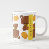 Patroon van Beren, schattige Beren, pompoen, Jouw  Grote Koffiekop (Rechts)