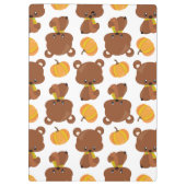 Patroon van Beren, schattige Beren, pompoen, Jouw Klembord (Achterkant)