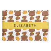 Patroon van Beren, schattige Beren, pompoen, Jouw  Kussensloop (Achterkant)