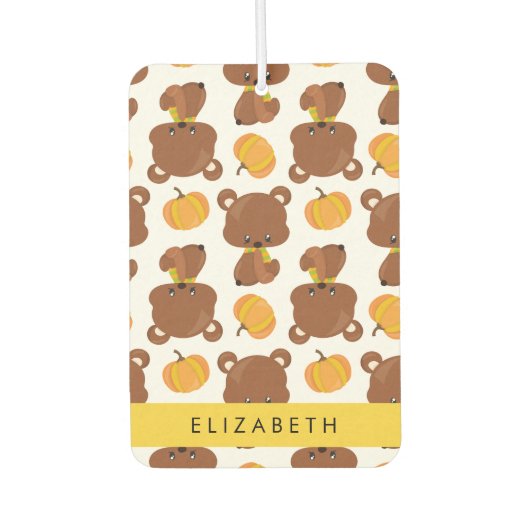Patroon van Beren, schattige Beren, pompoen, Jouw Luchtverfrisser (Voorkant)
