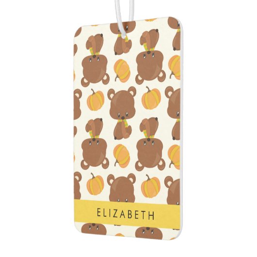 Patroon van Beren, schattige Beren, pompoen, Jouw  Luchtverfrisser (Links)