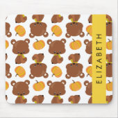 Patroon van Beren, schattige Beren, pompoen, Jouw  Muismat (Voorkant)