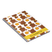 Patroon van Beren, schattige Beren, pompoen, Jouw Notitieboek (Rechterzijde)