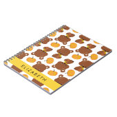 Patroon van Beren, schattige Beren, pompoen, Jouw Notitieboek (Linkerzijde)