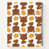 Patroon van Beren, schattige Beren, pompoen, Jouw  Notitieboek (Achterkant)