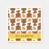 Patroon van Beren, schattige Beren, pompoen, Jouw Servet (Voorkant)