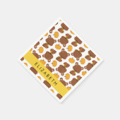 Patroon van Beren, schattige Beren, pompoen, Jouw Servet (Hoek)