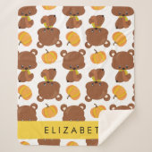 Patroon van Beren, schattige Beren, pompoen, Jouw Sherpa Deken (Voorkant)