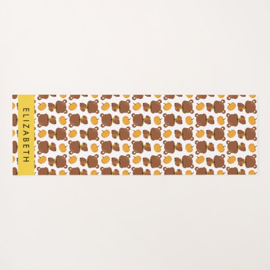 Patroon van Beren, schattige Beren, pompoen, Jouw Yogamat (Achterkant (horizontaal))