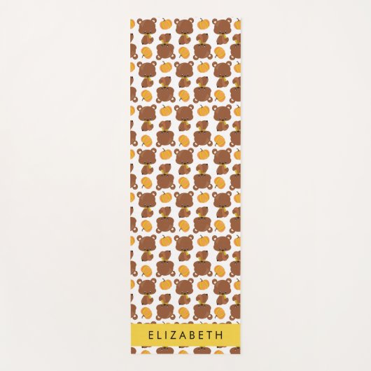 Patroon van Beren, schattige Beren, pompoen, Jouw Yogamat (Voorkant)