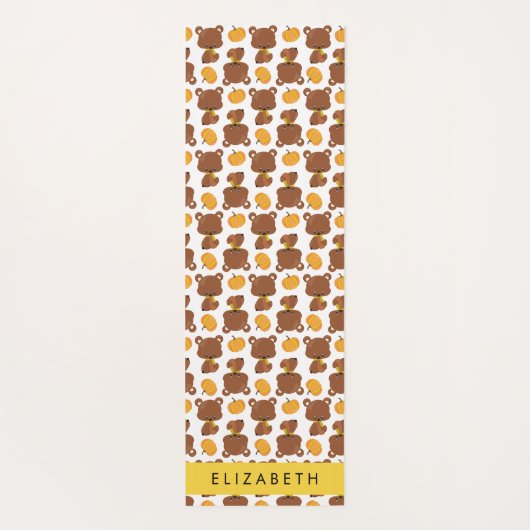 Patroon van Beren, schattige Beren, pompoen, Jouw Yogamat (Achterkant)