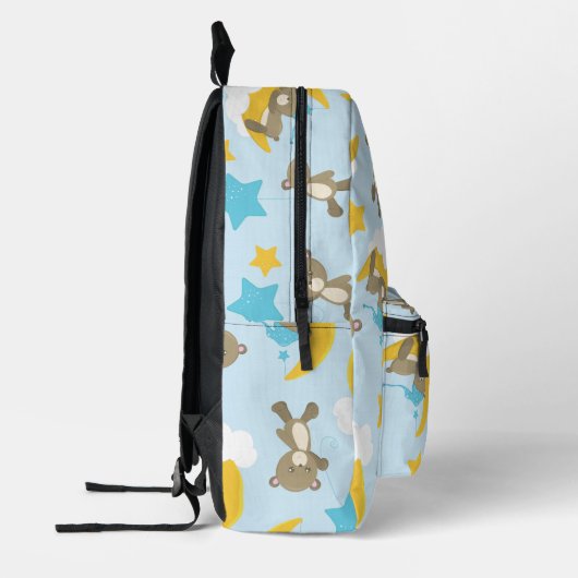 Patroon van Beren, stutten, teddydraden, sterren Bedrukte Rugzak (Links)