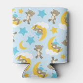 Patroon van Beren, stutten, teddydraden, sterren Blikjeskoeler (Achterkant)