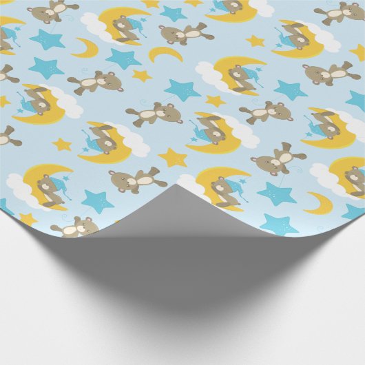 Patroon van Beren, stutten, teddydraden, sterren Cadeaupapier (Hoek)