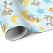 Patroon van Beren, stutten, teddydraden, sterren Cadeaupapier (Rol Hoek)