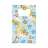 Patroon van Beren, stutten, teddydraden, sterren Creditkaart Flessenopener (Voorkant)