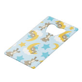 Patroon van Beren, stutten, teddydraden, sterren Creditkaart Flessenopener (Achterkant Gekanteld)