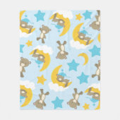 Patroon van Beren, stutten, teddydraden, sterren Fleece Deken (Voorkant)