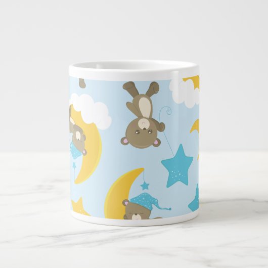 Patroon van Beren, stutten, teddydraden, sterren Grote Koffiekop (Voorkant)