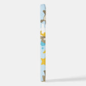 Patroon van Beren, stutten, teddydraden, sterren iPhone Hoesje (Rechterkant)