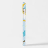 Patroon van Beren, stutten, teddydraden, sterren iPhone Hoesje (Linkerkant)