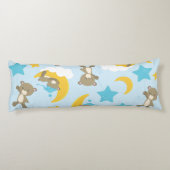 Patroon van Beren, stutten, teddydraden, sterren Lichaamskussen (Achterkant)