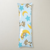 Patroon van Beren, stutten, teddydraden, sterren Lichaamskussen (Achterkant (Verticaal))