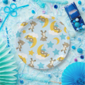 Patroon van Beren, stutten, teddydraden, sterren Papieren Bordje (Feest)