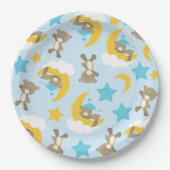 Patroon van Beren, stutten, teddydraden, sterren Papieren Bordje (Voorkant)