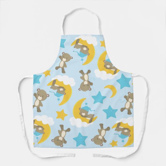 Patroon van Beren, stutten, teddydraden, sterren Schort (Voorkant)