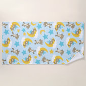 Patroon van Beren, stutten, teddydraden, sterren Strandlaken (Voorkant)