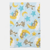 Patroon van Beren, stutten, teddydraden, sterren Theedoek (Verticaal)