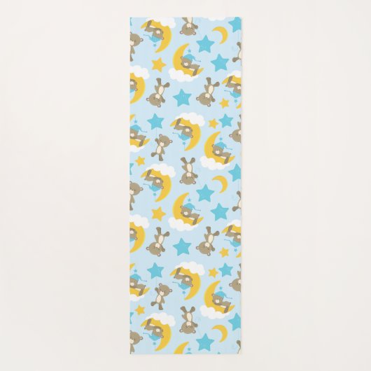 Patroon van Beren, stutten, teddydraden, sterren Yogamat (Achterkant)