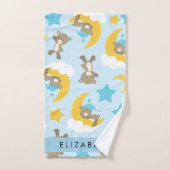 Patroon van Beren, teddyberen, sterren, Jouw naam Bad Handdoek (Handdoek)