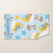 Patroon van Beren, teddyberen, sterren, Jouw naam Bad Handdoek (Handdoek)