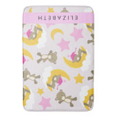 Patroon van Beren, teddyberen, sterren, Jouw naam Badmat (Voorkant Verticaal)