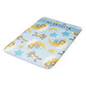 Patroon van Beren, teddyberen, sterren, Jouw naam Badmat (Gekanteld)