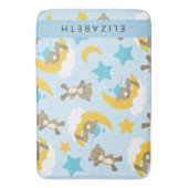 Patroon van Beren, teddyberen, sterren, Jouw naam Badmat (Voorkant Verticaal)