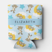 Patroon van Beren, teddyberen, sterren, Jouw naam Blikjeskoeler (Achterkant)