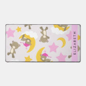 Patroon van Beren, teddyberen, sterren, Jouw naam Bureaumat (Voorkant)