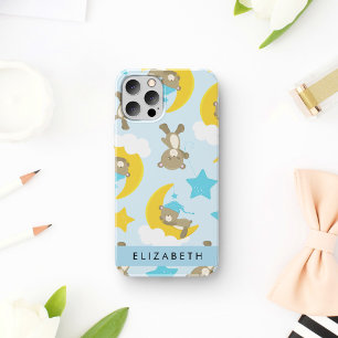 Patroon van Beren, teddyberen, sterren, Jouw naam Case-Mate iPhone Case