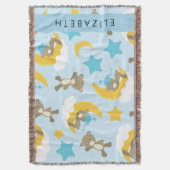 Patroon van Beren, teddyberen, sterren, Jouw naam Deken (Voorkant Verticaal)