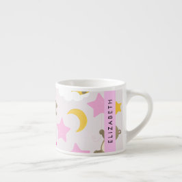 Patroon van Beren, teddyberen, sterren, Jouw naam Espresso Kop