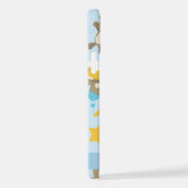 Patroon van Beren, teddyberen, sterren, Jouw naam iPhone Hoesje (Rechterkant)